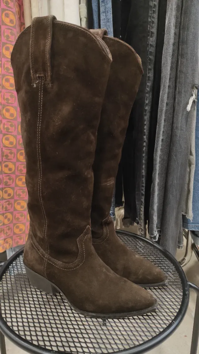 Botas de camurça Zara Tamanho 35