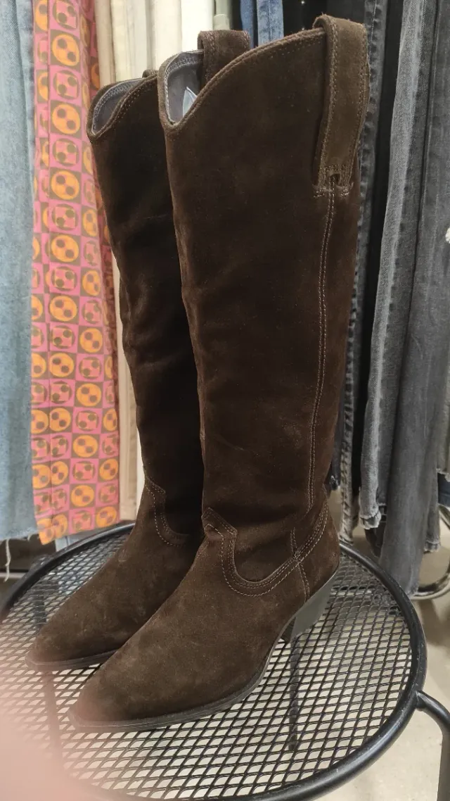 Botas de camurça Zara Tamanho 35