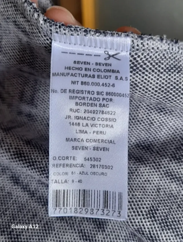 Vestido SEVEN cuadros azul y blanco