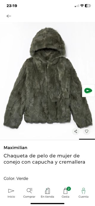 Chaqueta de conejo con capucha Maximilian