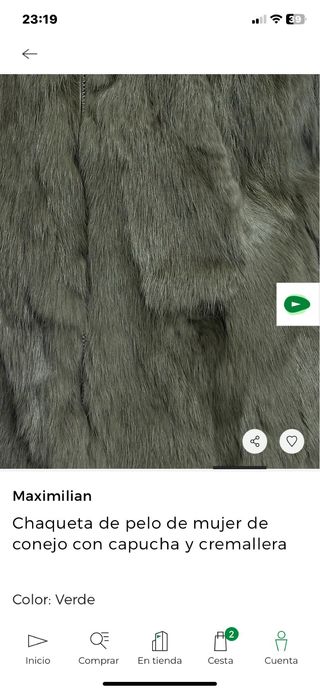 Chaqueta de conejo con capucha Maximilian