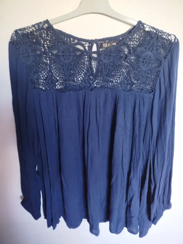 Blusa TEX azul talla 50