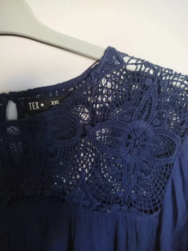Blusa TEX azul talla 50