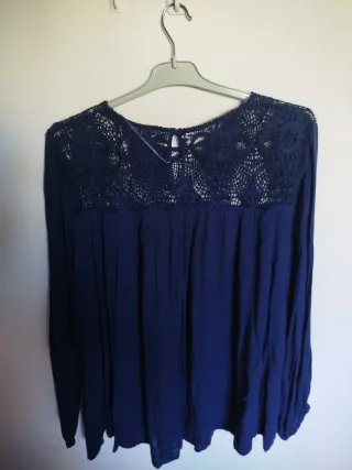 Blusa TEX azul talla 50