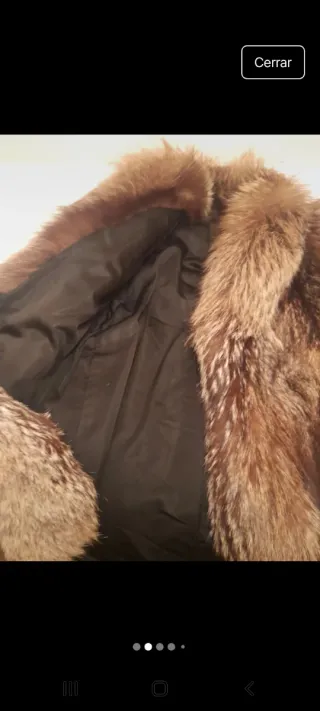 Abrigo de Piel Marrón 90 de largo, 68 ancho