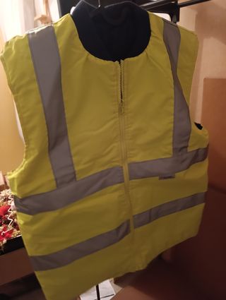 Chaleco acolchado reflectante reversible