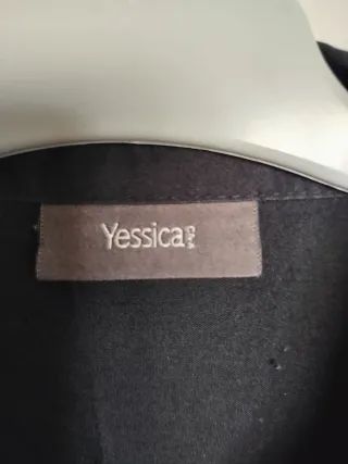 Camisa negra bordada mujer talla 50