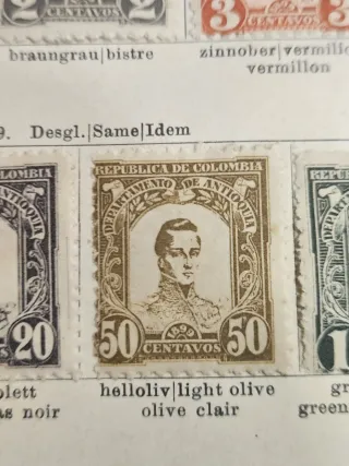 NUFILART Colección de sellos  de Colombia s XIX