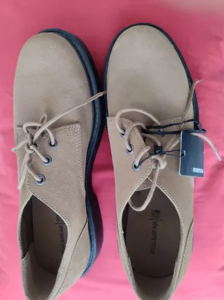 Zapatos  Blucher  piel  Talla 44 Beige