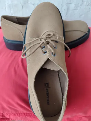 Zapatos  Blucher  piel  Talla 44 Beige