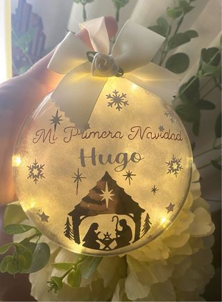 Bola personalizada con nombre  Mi primera Navidad