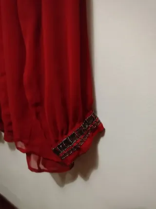 Blusa amplia burdeos talla 48