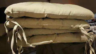 Cojín para silla beige tela