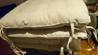 Cojín para silla beige tela