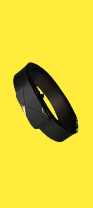 Cinturón de Piel Negro Hombre Talla 160cm