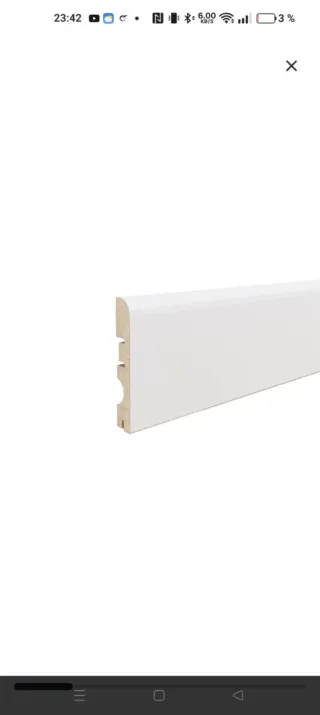 Rodapié blanco MDF