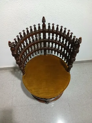 Silla inglesa de caoba estilo Arts&Crafts de 1930