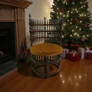 Silla inglesa de caoba estilo Arts&Crafts de 1930