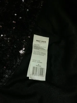 Vestido fiesta una manga lentejuelas + Tejano camp