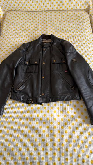 Cazadora Belstaff Piel Negra Original