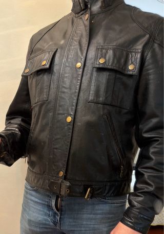 Cazadora Belstaff Piel Negra Original