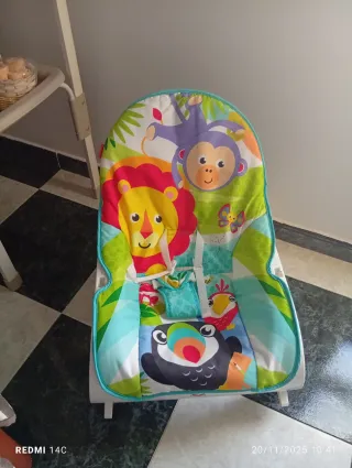 Hamaca para bebé con estampado de monos