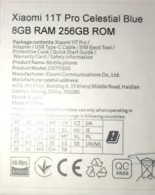 Xiaomi MI 11T Pro 256GB