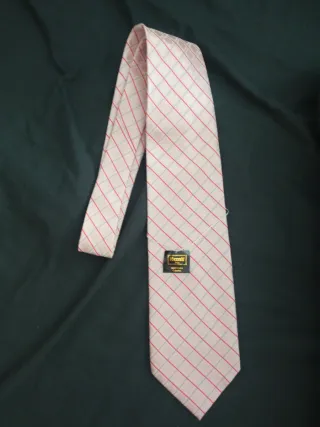 Corbata Visconti Vintage Rosa Cuadros