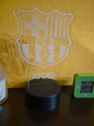 Lámpara LED FC Barcelona personalizada ANXO