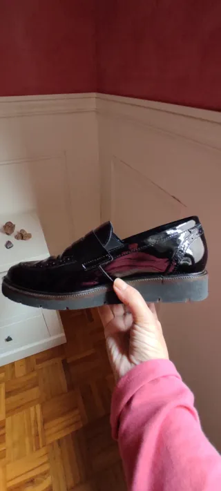 Mocasines charol negros T38