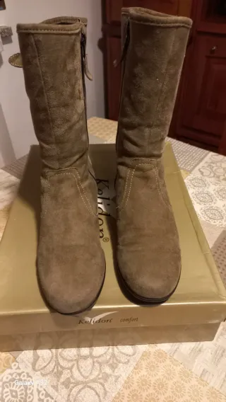 Stivali donna vera pelle scamosciata