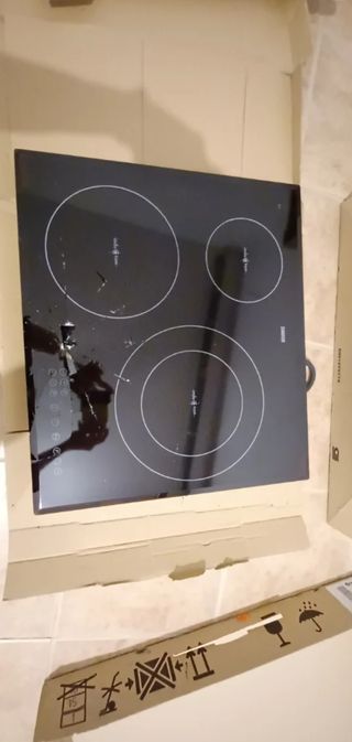 Placa Inducción Zanussi Cristal Roto