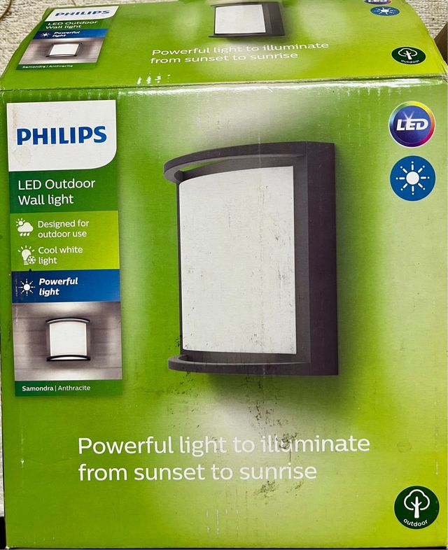 Aplique LED Philips Exterior Samondra Antracita