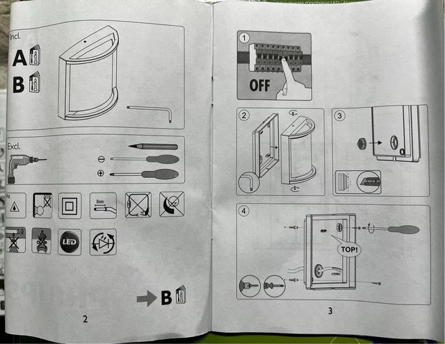 Aplique LED Philips Exterior Samondra Antracita