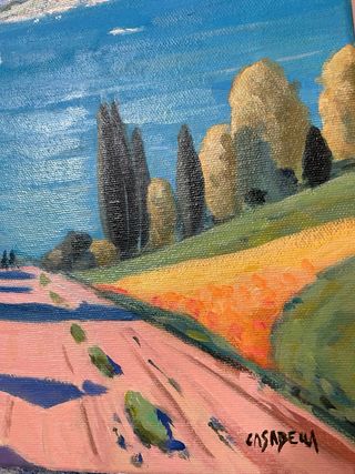 Cuadro original al óleo ‘Camino del lago’