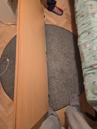 Escritorio plegable madera y metal 135x60