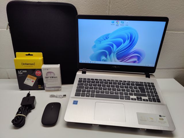 Notebook ASUS Intel SSD 512GB Ram 8GB Borsa Mouse