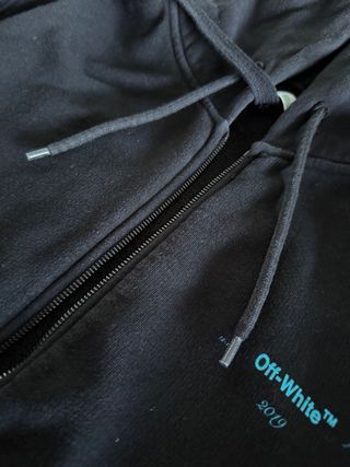 Felpa con cappuccio Off-White viola sfumata