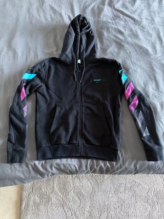 Felpa con cappuccio Off-White viola sfumata