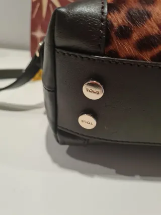 Bolso Tous estampado leopardo y piel