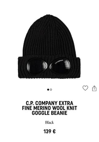 Gorro C.P. Company Lana Merino Negro