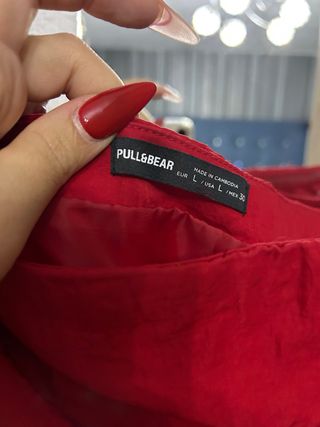 Vestido rojo strapless