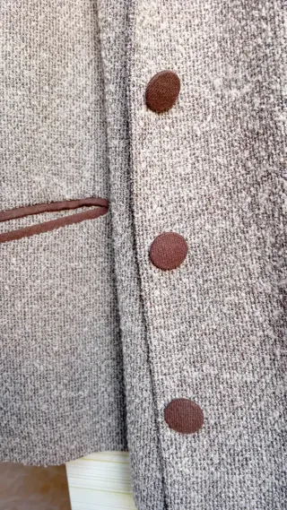 Blazer abrigo vintage MAFE'S marrón gris