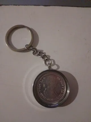 Llavero 4 Reales acabado plata Valencia