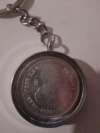 Llavero 4 Reales acabado plata Valencia