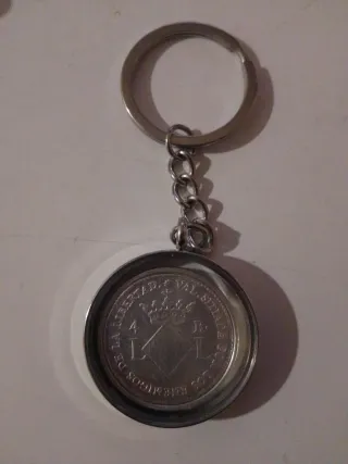 Llavero 4 Reales acabado plata Valencia