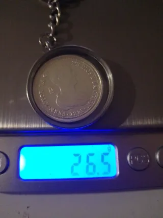 Llavero 4 Reales acabado plata Valencia