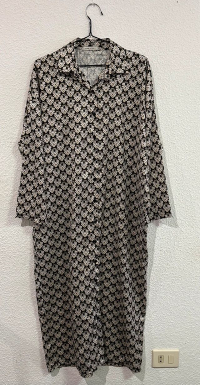Vestido camisero estampado