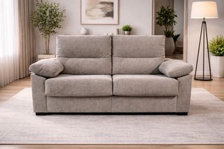 Sofá Cama Italiano Beige Tela NUEVO