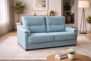 Sofá Cama Italiano Beige Tela NUEVO